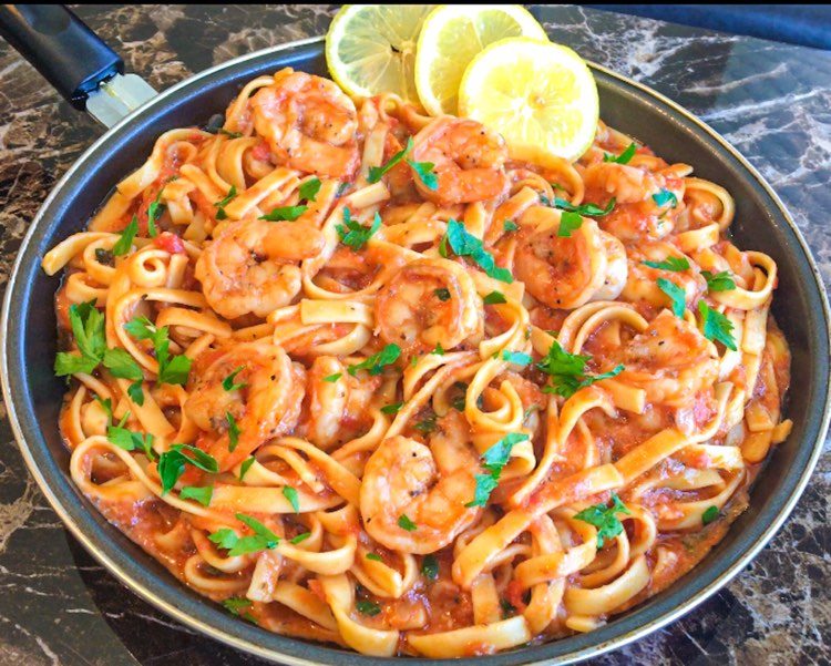 Shrimp Pasta with Creamy Tomato Sauce